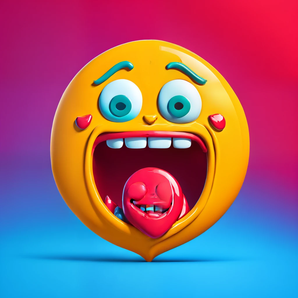Emoji gritando
