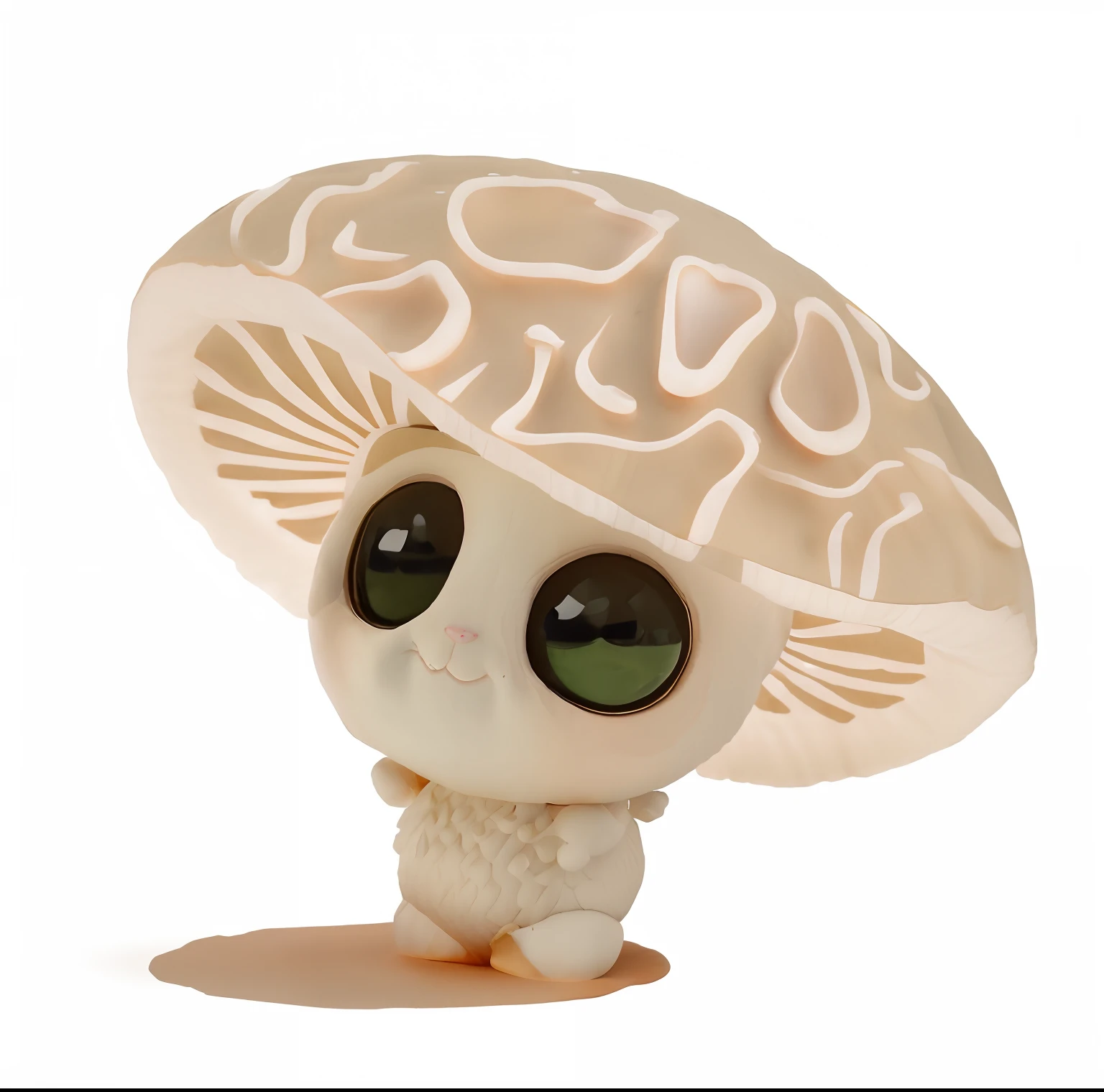 a girl in a garden, cute forest creatures, mushrooms, big head, big eyes, magical mushrooms, mushroom hat, amanita muscaria, made of mushrooms, adorable little creatures, cute creatures, mushroom cap, adorable character, cute cartoon figure, giant mushroom, mushrooms growing from the body, animals wearing hats, dark-colored mushrooms