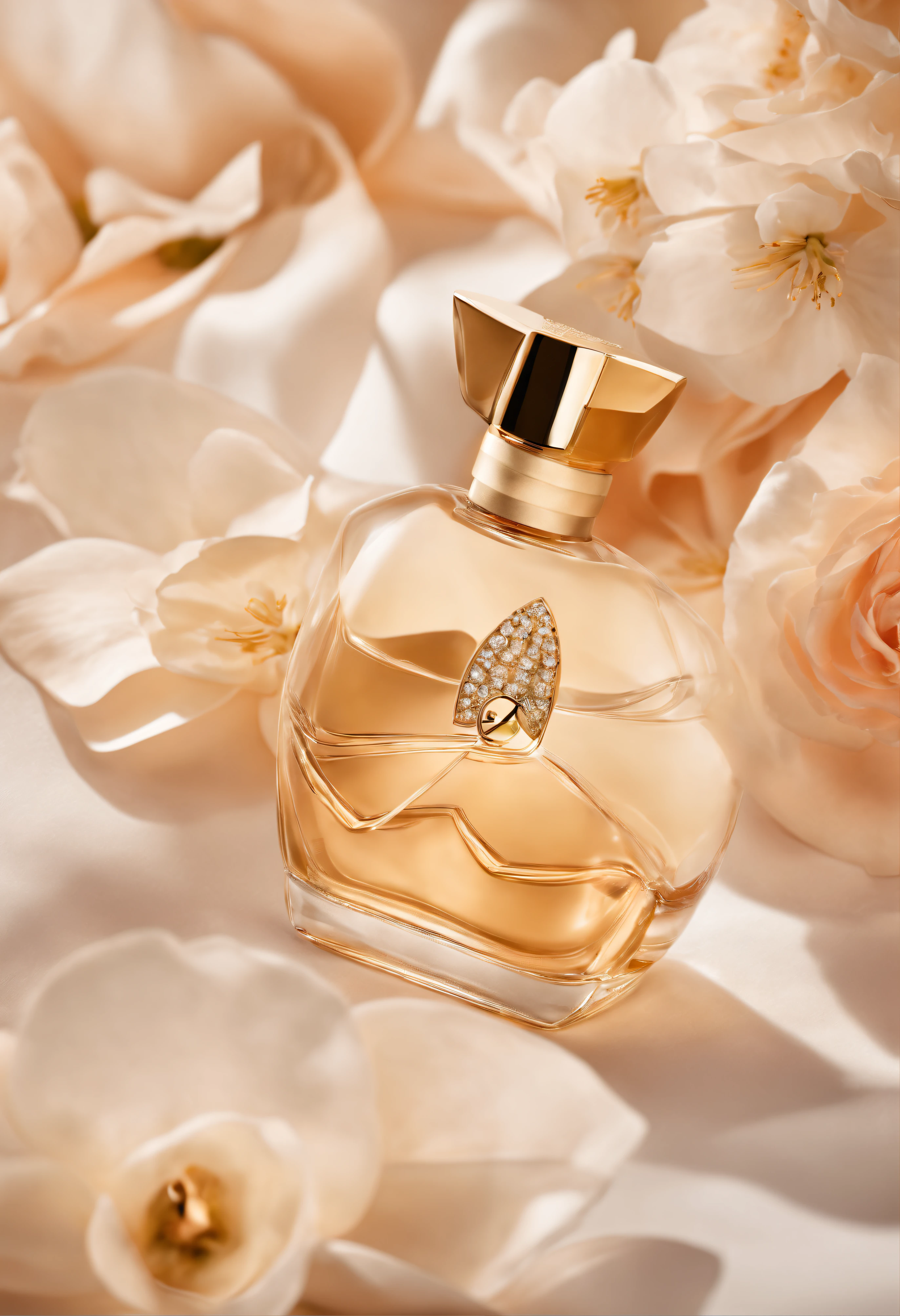 Produce a stunning image of the Coco Mamademoiselle perfume that conveys elegance and sophistication. Imagine um fundo escuro e um frasco deslumbrante do perfume no centro, banhado por uma suave luz. capture a essencia das notas florais e citricas no ar, com toque s sutis de rosa e baunilha ao lado do frasco.
