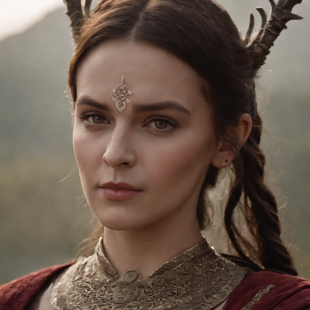 Hideous face,Strengthen your body,blood color eyes,Dark Greatsword,divinity,Pulsating life,Reverse goat's feet,intricately ornamented,A faint mist of blood,Sharp head angle,Partial hulling,Mysterious runes,fantasy features,Fantasy work,The contour is sharp, sun tattoo on head