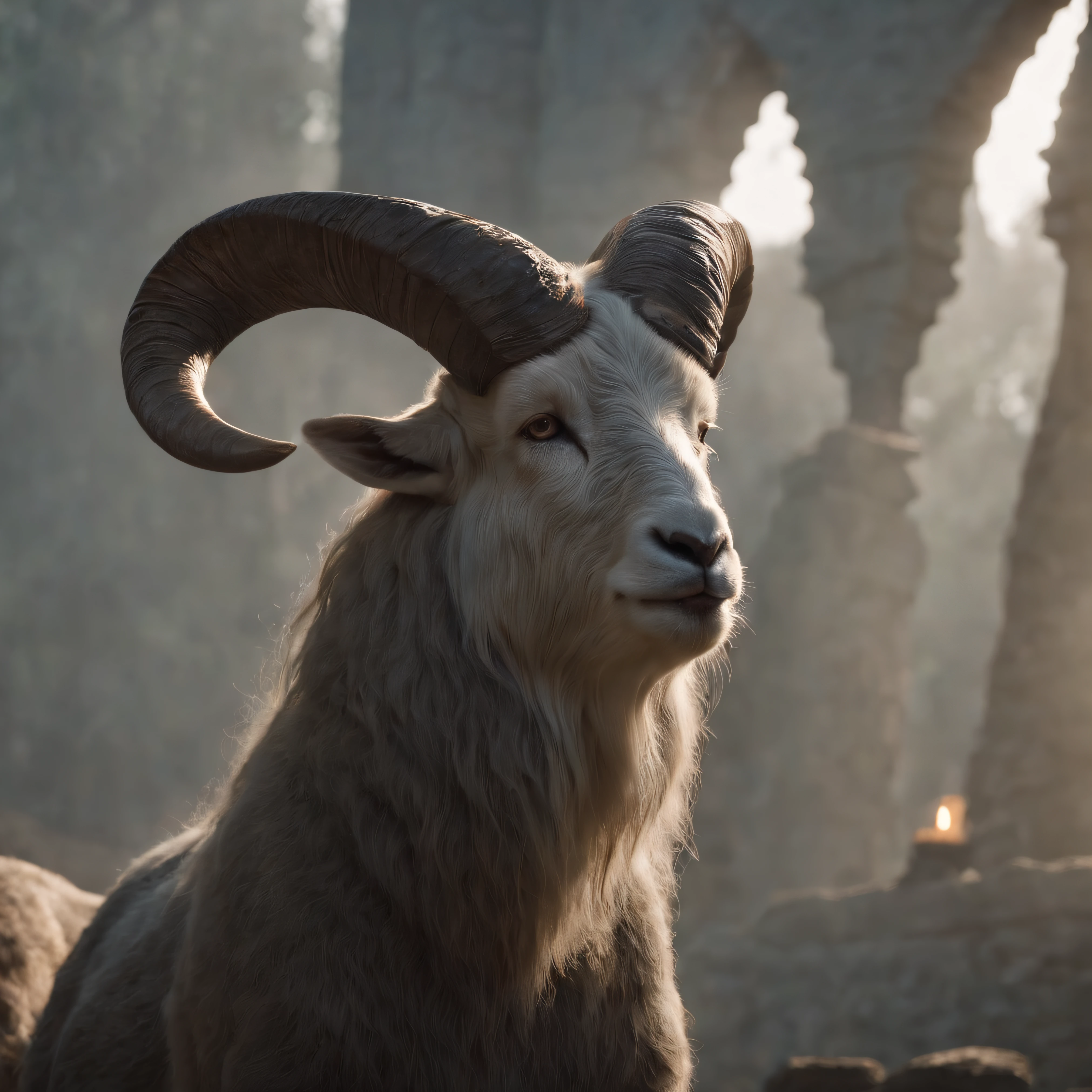 Hideous face,Strengthen your body,blood color eyes,Dark Greatsword,divinity,Pulsating life,Reverse goat's feet,intricately ornamented,A faint mist of blood,Sharp head angle,Partial hulling,Mysterious runes,fantasy features,Fantasy work,The contour is sharp