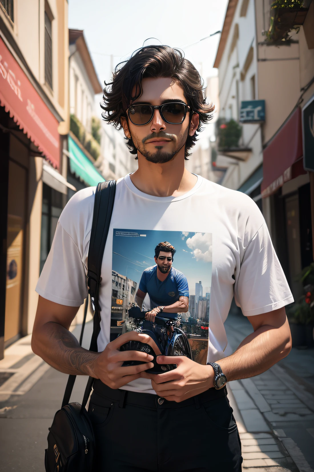 Rafael, com 29 anos, is a highly creative graphic designer and passionate about art and design. Ele trabalha como freelancer e adora projetos desafiadores que permitem que ele se expresse artisticamente. Rafael vive em um loft cheio de cores e obras de arte, que ele mesmo cria. He's always looking for inspiration, frequentando galerias de arte, exhibitions and cultural events. Nos fins de semana, gosta de sair de bicicleta pela cidade, capturando momentos para seu perfil de fotografia no Instagram.