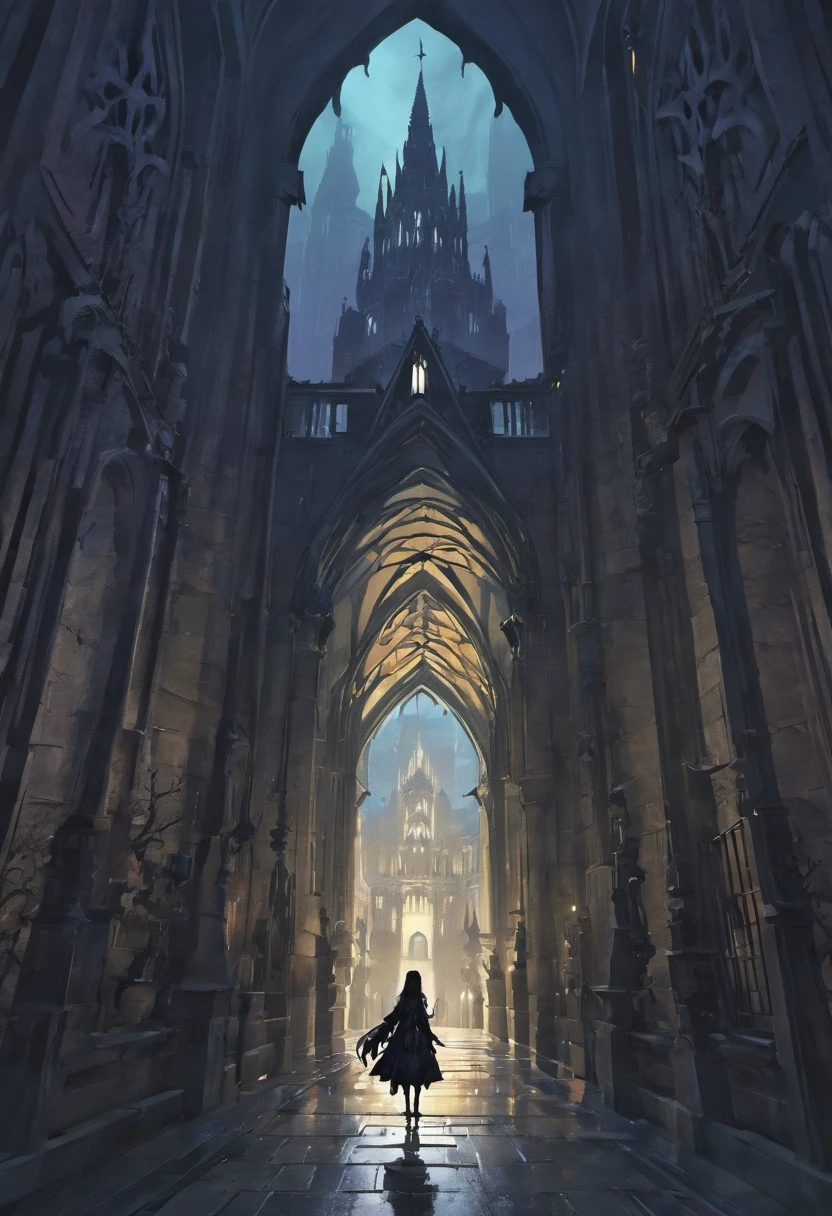 The Gothic City of the Necro is a testament to haunting beauty and creepiness，A testament to civilization's deep reverence for death and the afterlife. Its architecture incorporates a dark aesthetic, intricatedesign, and otherworldly mystery. Below is a visual description:

Cityscape:
As you approach the Gothic Necropolis City, You are greeted by a sprawling metropolis shrouded in eternal twilight. Dark clouds loom overhead, Cast an ethereal glow over the pale and translucent buildings of the city. The cityscape spans the desolate landscape, Towering spires, Ornate arches, and intricate bridges that span gaps between buildings.

architecture:
The building itself is a mix of Gothic and Necromancy styles. turrets, spires, Buttresses adorn the structure, Reach out to the sky like a skeleton finger. These structures are mainly made of darkness, emissive material，It seems to absorb and emit a dim glow, otherworldly glow. The architecture combines grandeur and melancholy, It reflects the duality of the relationship between the dead and the dead.

Mausoleum-style residence:
The dwellings of the city resemble mausoleums, With arched entrances and carvings depicting scenes of death, Rebirth, and cosmic energy. Balconies and terraces are decorated with stone carvings，It seems to come to life in the ever-changing twilight, Cast eerie shadows on the streets below.