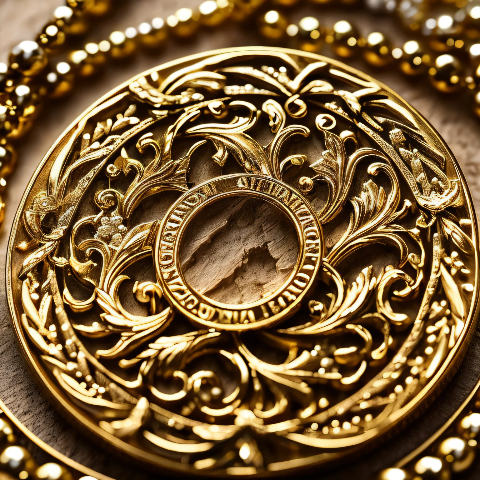 uma moeda de ouro, tamanho e peso impressionantes, brilho dourado deslumbrante, detalhes intrincados, textura e relevo, borda serrilhada, Latin inscriptions, realista, arte digital premiada, energetic, (insanamente detalhada: 1.5), 20 megapixels, canon eos r3