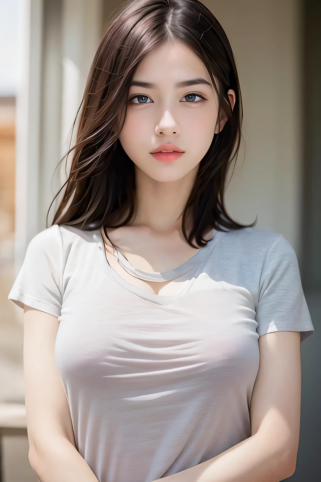 dressed, (photo realistic:1.4), (hyper realistic:1.4), (realistic:1.3),
(smoother lighting:1.05), (increase cinematic lighting quality:0.9), 32K,
1girl,20yo girl, realistic lighting, backlighting, light on face, ray trace, (brightening light:1.2), (Increase quality:1.4),
(best quality real texture skin:1.4), finely detailed eyes, finely detailed face, finely quality eyes,
(joy, blush), (tired and sleepy and satisfied), face closeup, t-shirts,
(Increase body line mood:1.1), (Increase skin texture beauty:1.1)