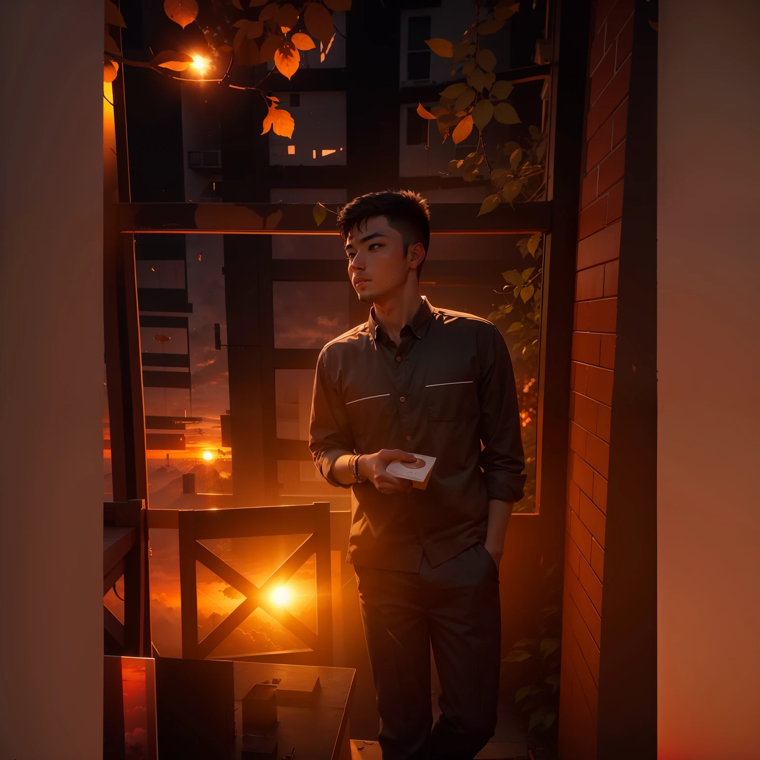 Sunset and nature background