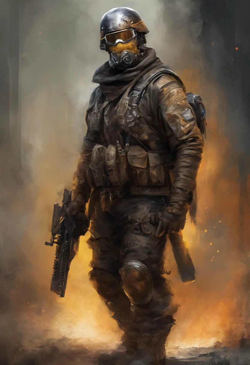 top-quality, Dramatic Lighting, menacing pose, fierce look, epic atmosphere, (((Helmet in the shape of a beret head))), (((Full body shot))),Berets made of metal, cyborgs, Cyberpunk style, Clockwork, ((Intricate details)), nffsw, ((Intricate details, hyperdetails)), incandescent lamps, cinematic shot, Vignette, bokeh effect beckground, (dogy), (Full body shot).