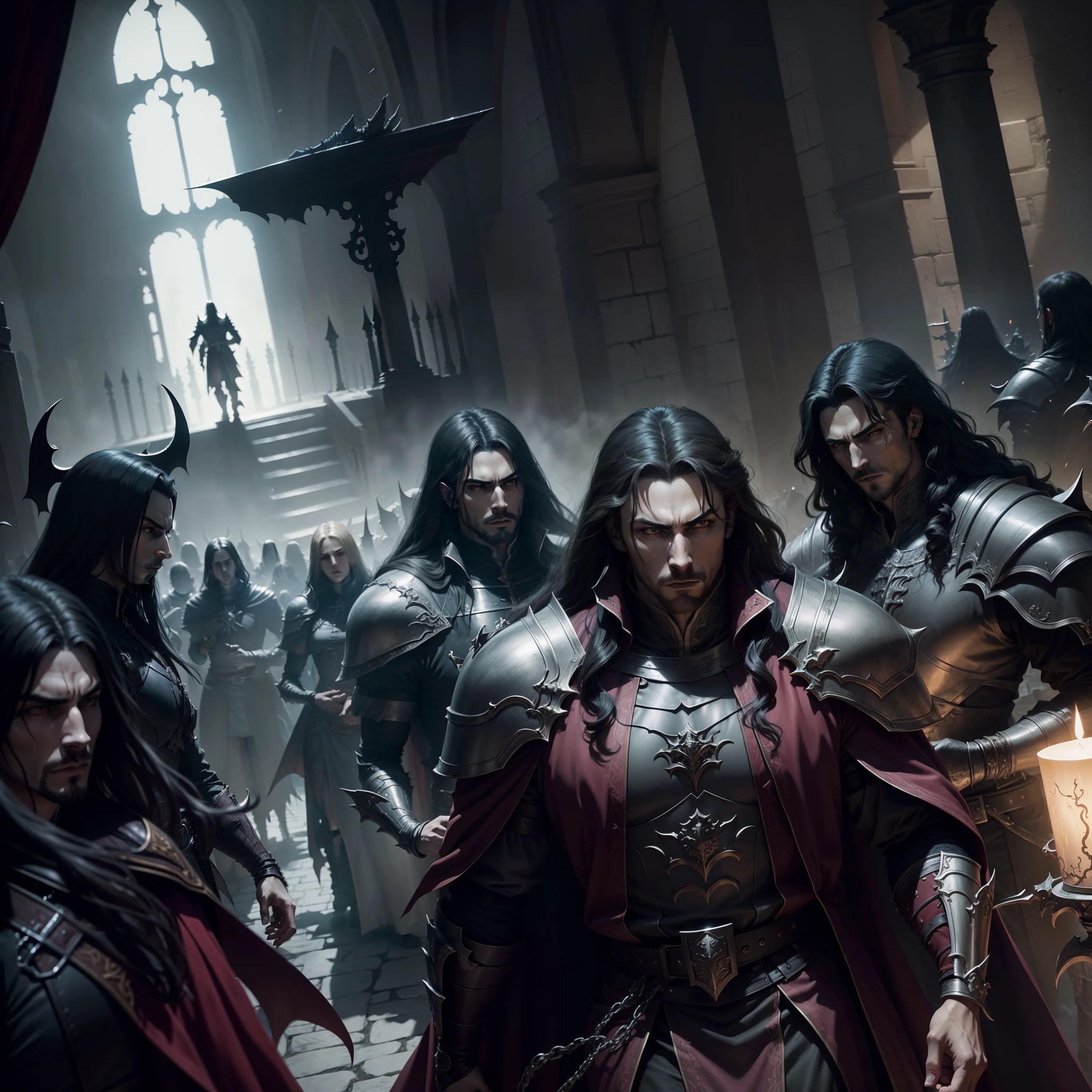 Castlevania lord of the shadows hyper realistic Super detailed Master piece of Lord Dracula leading army of demons to battle