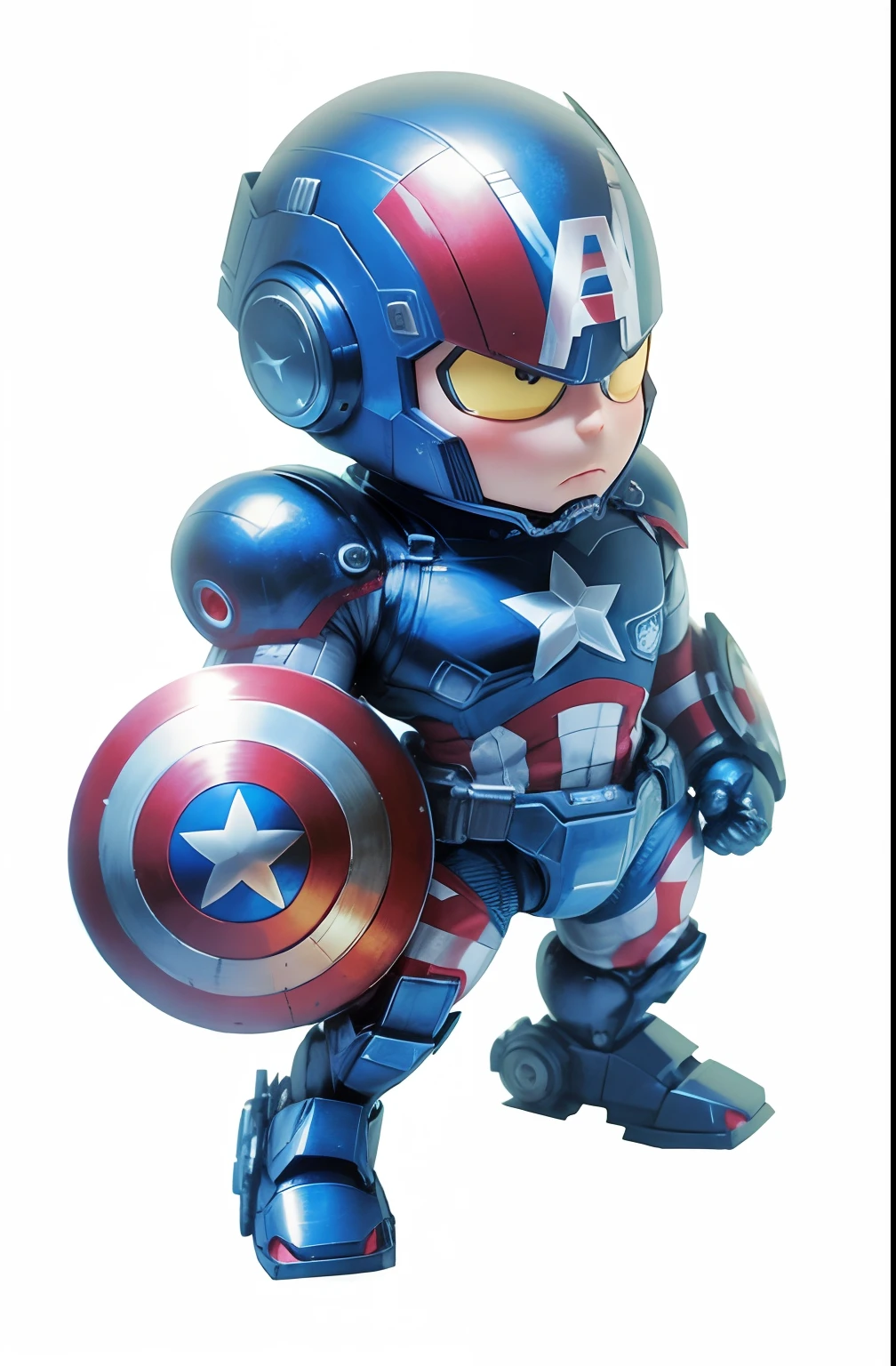 Captain America Robot Chibi