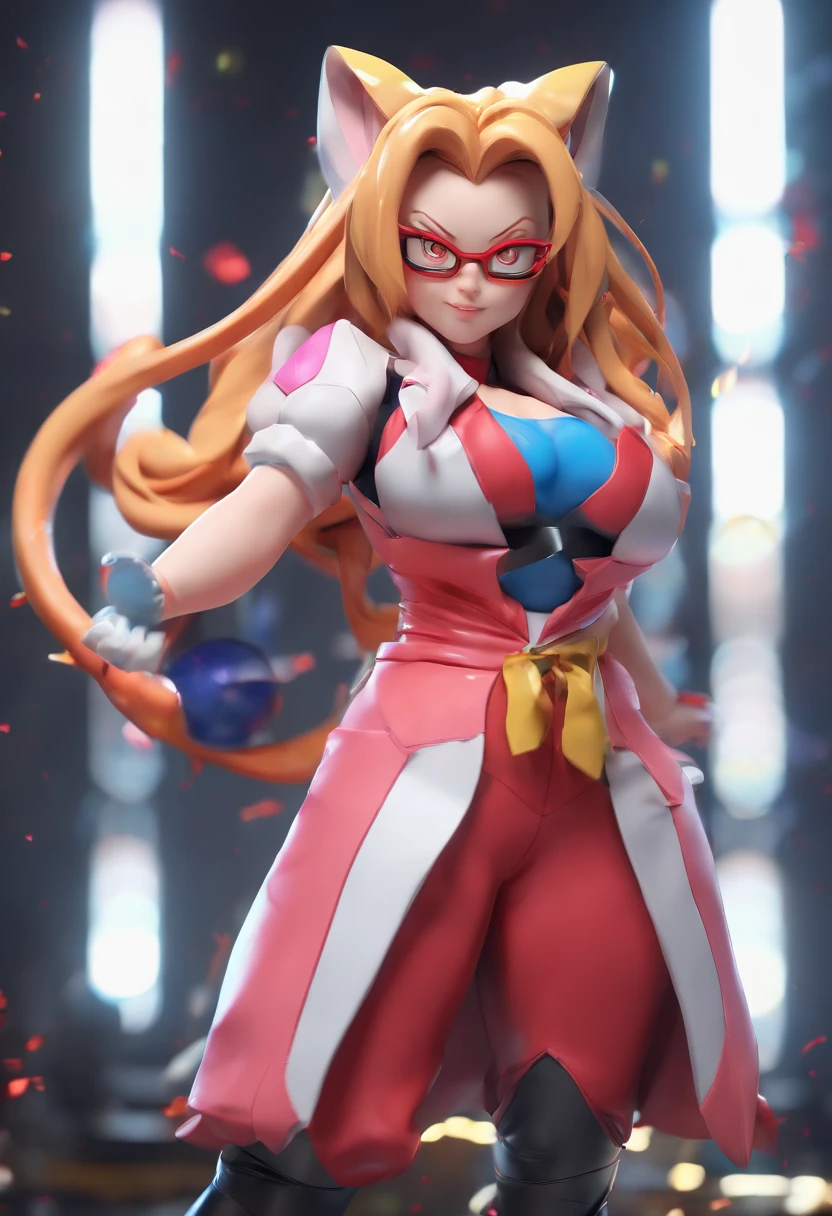 thicc android 21 from dragonball in an tight dress