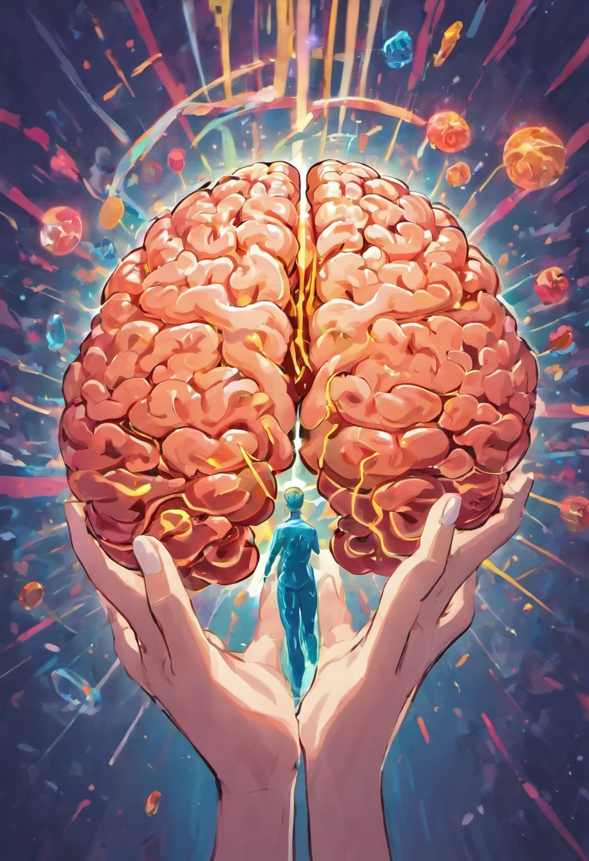 Animated brain background with one color only, foto de perfil