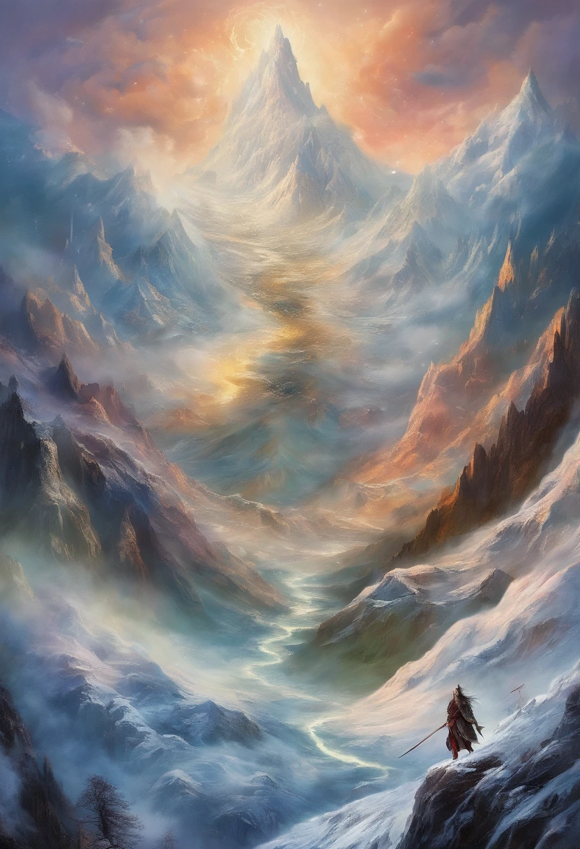 snowy mountain, dragon, war