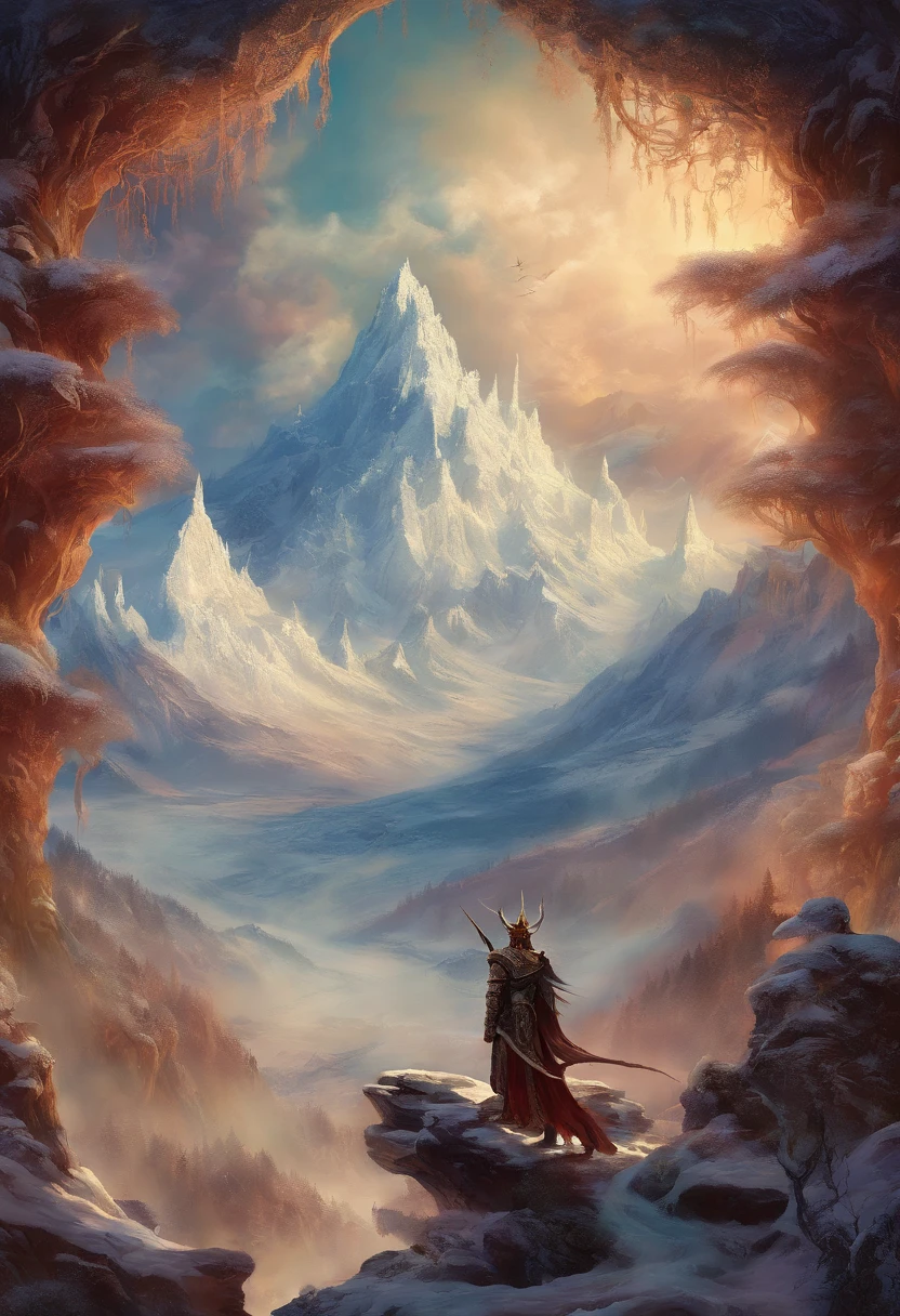 snowy mountain, dragon, war