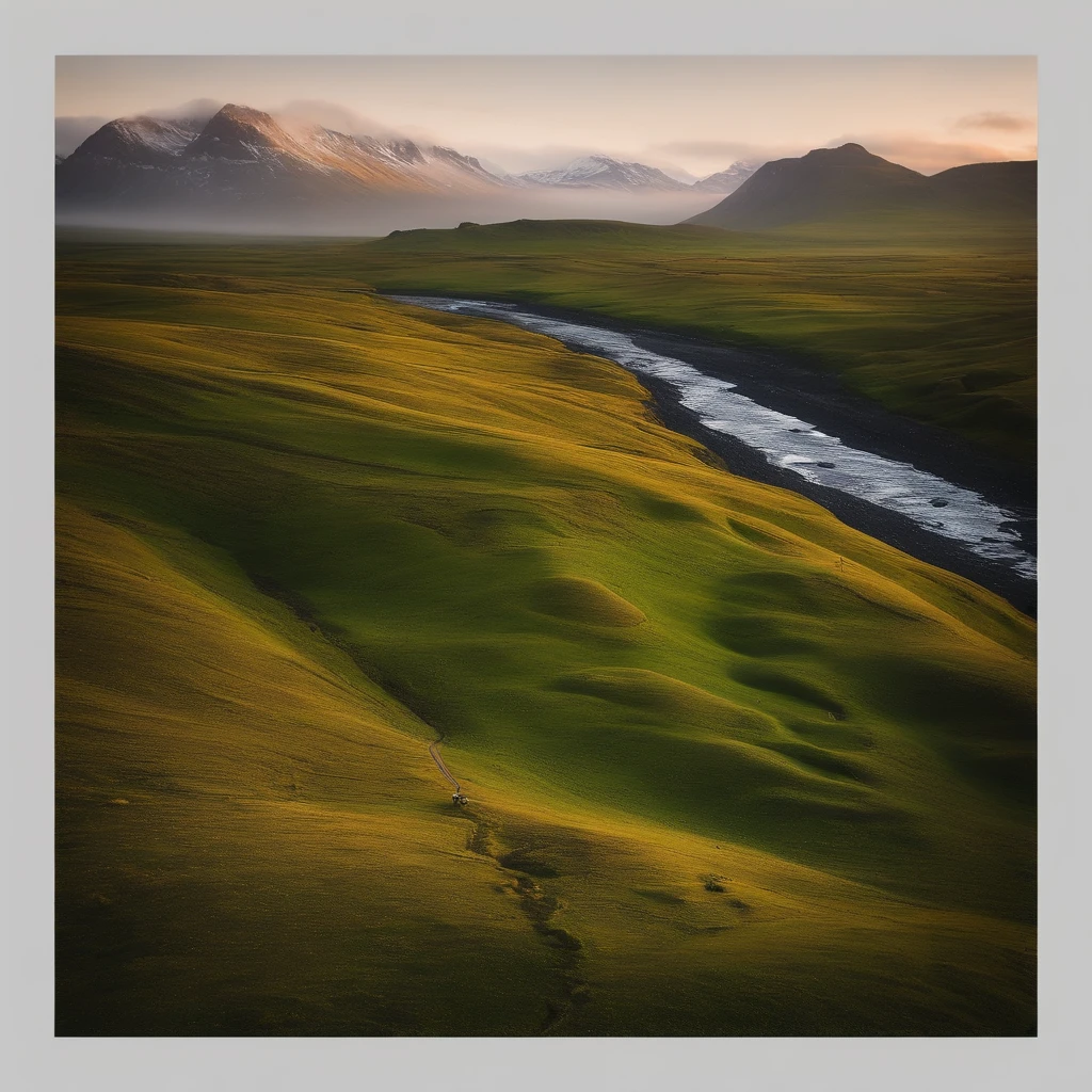 uma vista de uma estrada estreita em um vale com uma montanha ao fundo, uma foto tilt shift por Jesper Knudsen, Vencedor do concurso Pexels, arte terrestre, Icelandic Valley, Landscape of Iceland, icelandia, Paisagem islandesa, Aerial view of an ancient land, Uma paisagem islandesa, Iceland Photography, ravina colorida, Forest scenery in Iceland, bela paisagem de lava