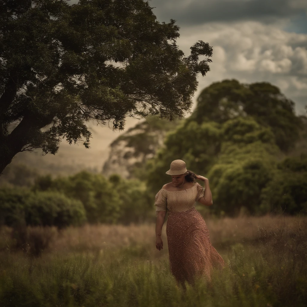 ambiente rural no Brasil, com tempestade ser aproximando