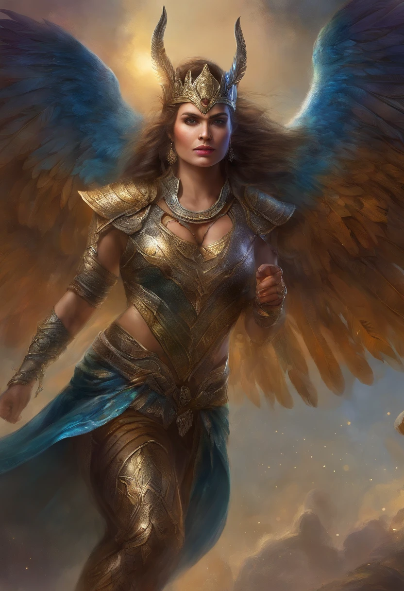 (melhor qualidade,4k,8k,Altas,master part:1.2),ultra-detalhado,(Realistic,fotorrealista,photo-realistic:1.37),Silver Amazon jumps into the air to unleash its attack, usa uma armadura de prata, longos cabelos azuis claros fluindo no ar, Gleaming cosmos coming out of hands, Noite, starly sky, estrelas brilhantes iluminando a cena, magical aura, Soft sparkles emanating from the Amazon, dynamic pose, salto no ar, conveying a sense of power and determination, cores vibrantes, armadura toda prateada detalhada e intrincada, estilo realista, Emphasis on the Amazon and its action. caucasiana. Olhos bonitos e detalhados, nariz, and lips, adding a touch of delicacy to your appearance, lighting highlighting the central figure, projetando sombras suaves ao seu redor. Olhos grandes, being a lilac and a turquoise. Lilac legging. A armadura protege o corpo, as in Knights of the Zodiac.