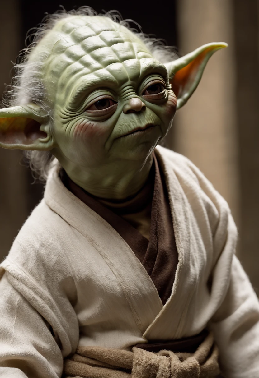 Yoda como personagem de combate mortal, vestido com roupas de combate mortais, (Roupas de combate mortais:1.5), (imagem de corpo inteiro 2)