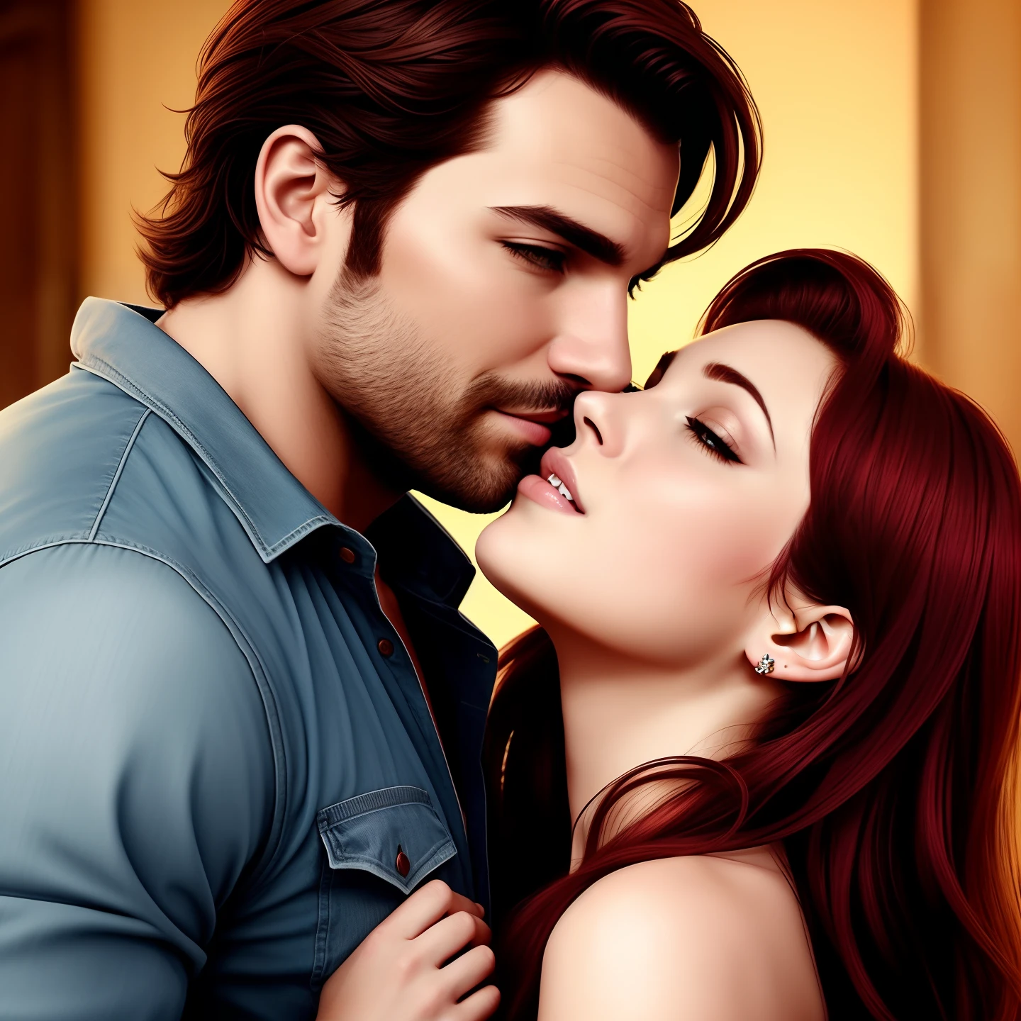 Emma Stone e Ian Somerhalder juntos, Amando, 8d, super detalhado, alta resolução, realista