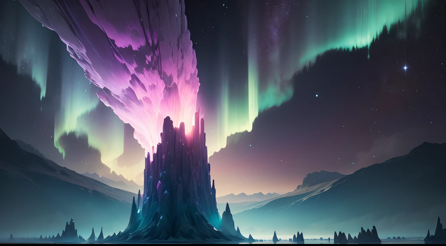 Zyphoria is a gaseous planet in a distant solar system, enveloped by an iridescent atmosphere that shimmers in a dance of vibrant cores. Its clouds float in mesmerizing patterns, creating a celestial spectacle that rivals the most beautiful aurora borealis on Earth.
What makes Zyphoria truly special are its towering, massive Ziriph Pillars, natural structures that rise majestically from the planet's gaseous oceans. With heights that defy the imagination, these pillars are formed by a combination of rare crystals and exotic gases, creating a landscape that seems like something out of a dream.