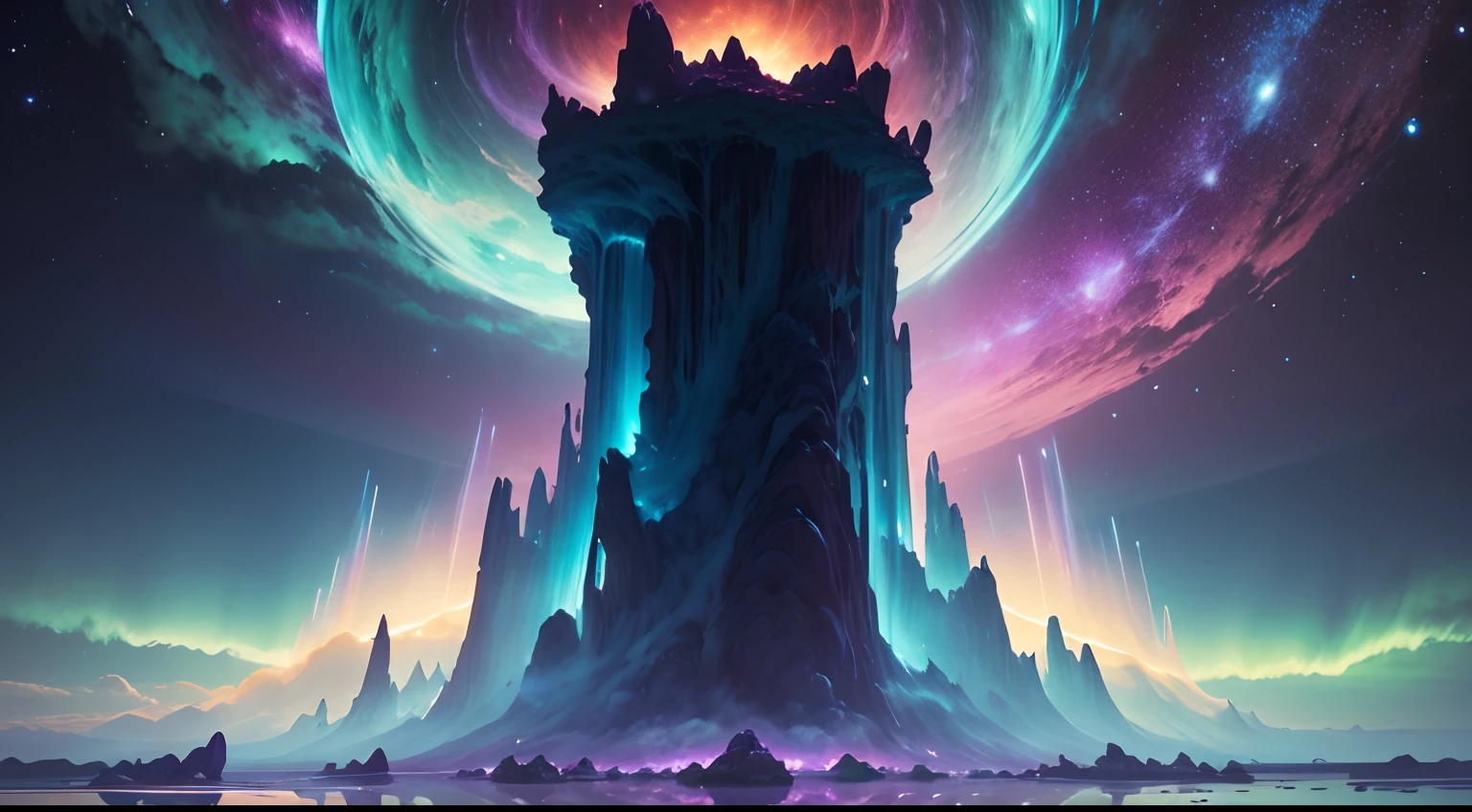 Zyphoria is a gaseous planet in a distant solar system, enveloped by an iridescent atmosphere that shimmers in a dance of vibrant cores. Its clouds float in mesmerizing patterns, creating a celestial spectacle that rivals the most beautiful aurora borealis on Earth.

What makes Zyphoria truly special are its towering, massive Ziriph Pillars, natural structures that rise majestically from the planet's gaseous oceans. With heights that defy the imagination, these pillars are formed by a combination of rare crystals and exotic gases, creating a landscape that seems like something out of a dream.