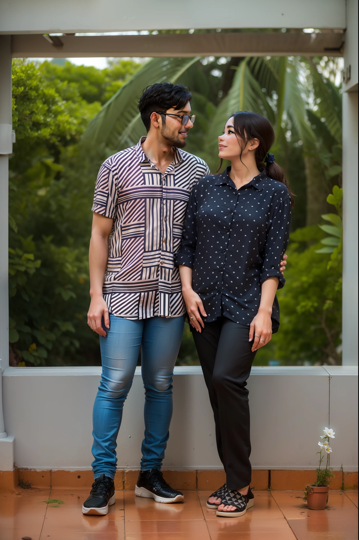 Couple on a beautiful island
