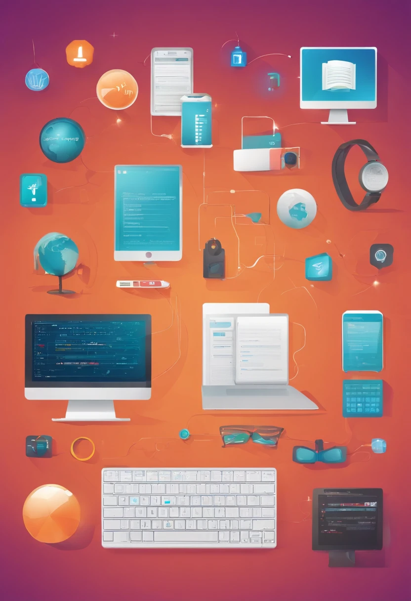 Make a wallpaper with programming language items