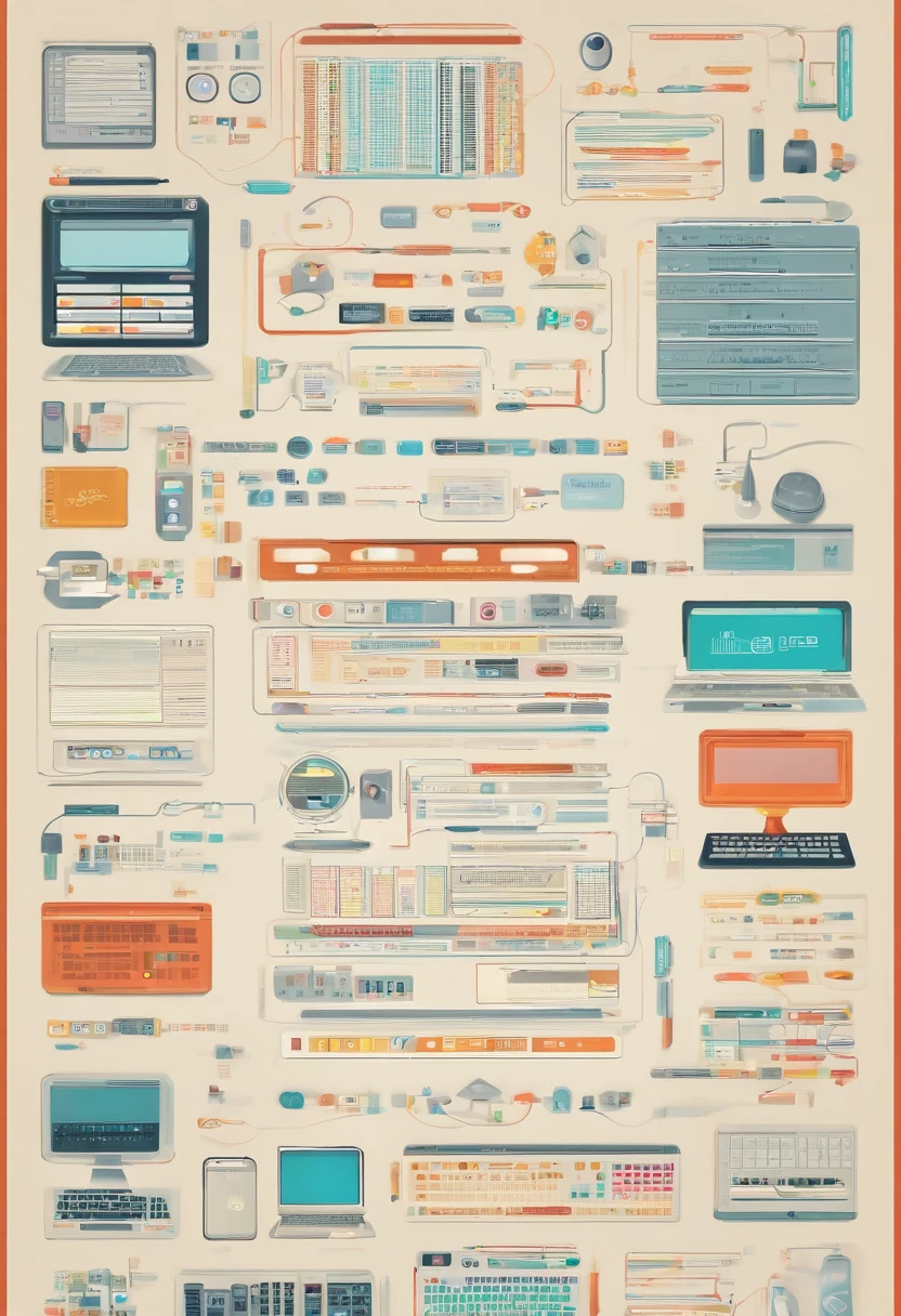 Make a wallpaper with programming language items