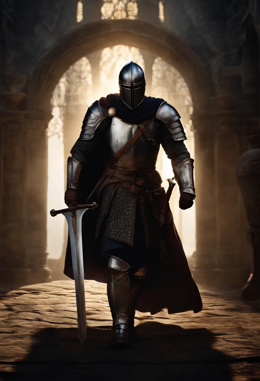 Chris Evans, Elite Knight, Dark Souls, realistic shooting, ultra sharp focus.