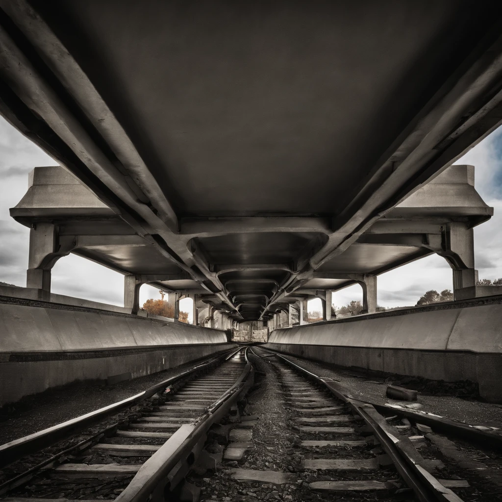Use architectural elements such as bridges, Wolkenkratzer und Tunnel, um Augen zu formen, die die Vielfalt der Stadtstruktur betonen.