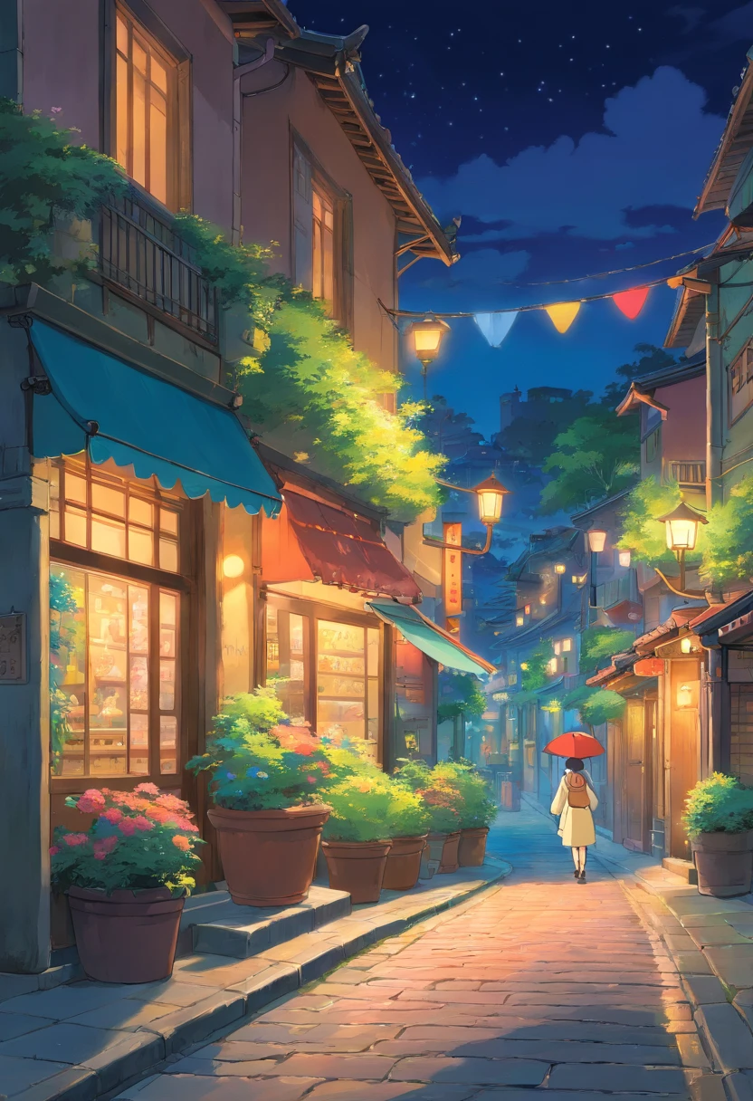 the met、nighttime scene、colorful animation stills, Detailed landscapes, Honest portrayal、hiquality