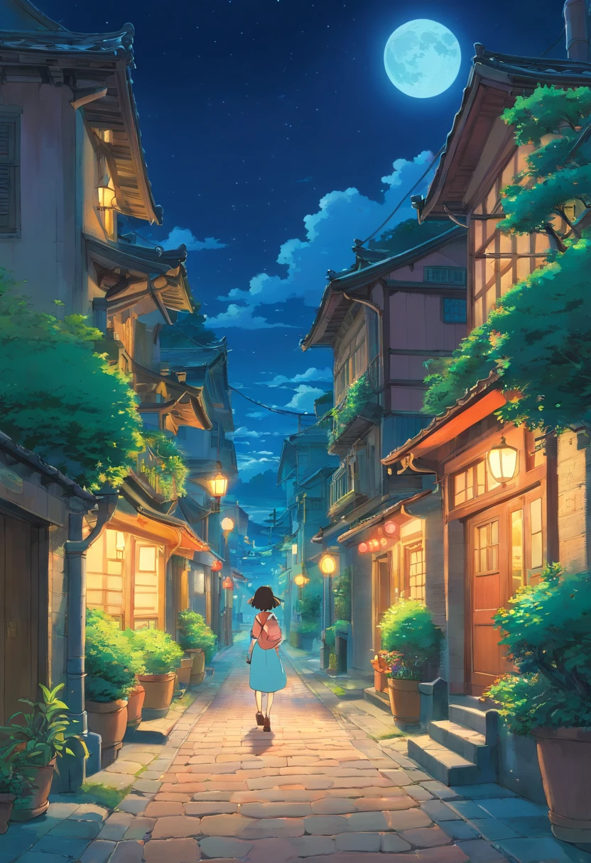 the met、nighttime scene、colorful animation stills, Detailed landscapes, Honest portrayal、hiquality