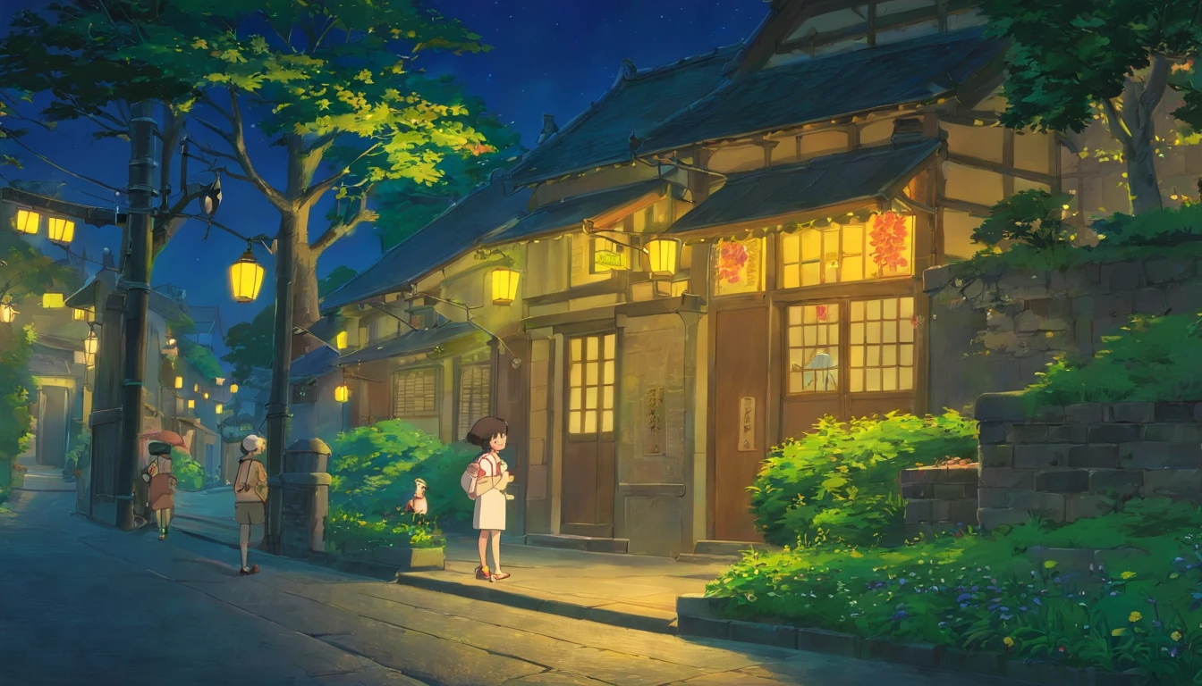 the met、nighttime scene、colorful animation stills, Detailed landscapes, Honest portrayal、hiquality