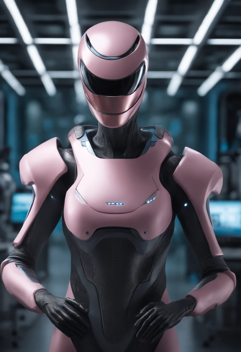 Em uma nave estelar do futuro, transport yourself to a stunning lab, where specialized alien doctors conduct advanced genetic studies. The atmosphere is saturated with intricate extraterrestrial symbology, and holography flows through space, adicionando camadas de complexidade visual. At the center of this scenario, An alien doctor stands out in her realistic pink costume, cujo olhar cativante e expressivo, characteristic two T-Grey, contrasts with his large head and delicate facial features. The camera, positioned at a strategic distance, captures a bird's-eye view that encompasses both the breadth of the laboratory and the expertise of physicians who dedicate themselves to their tasks with precision. In the midst of futuristic technology, The lab proves to be a site of deep genetic exploration, where the combination of alien medical skills and technological advances results in a breathtaking visual and scientific spectacle.