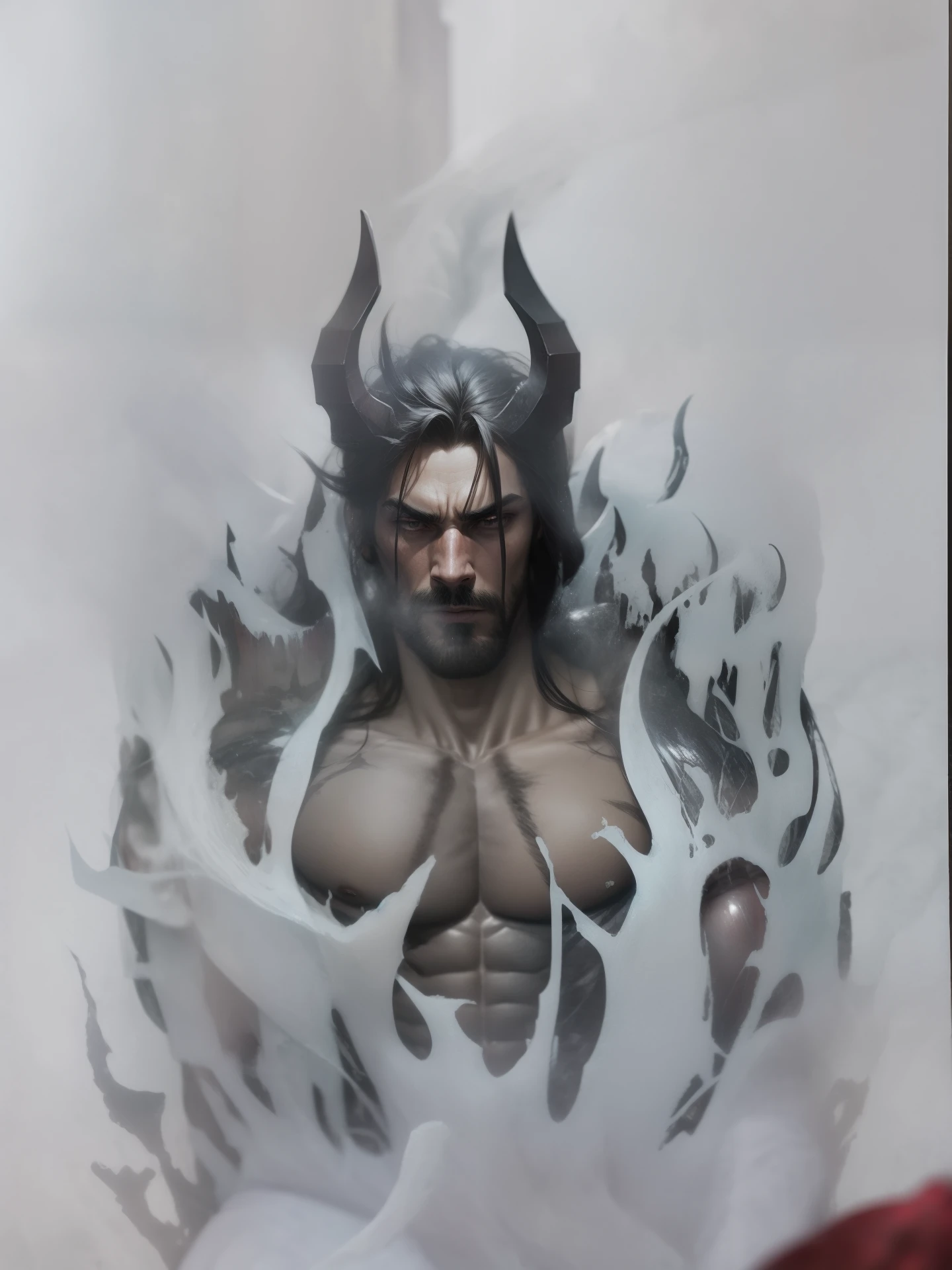 Beautiful brutal face of a man