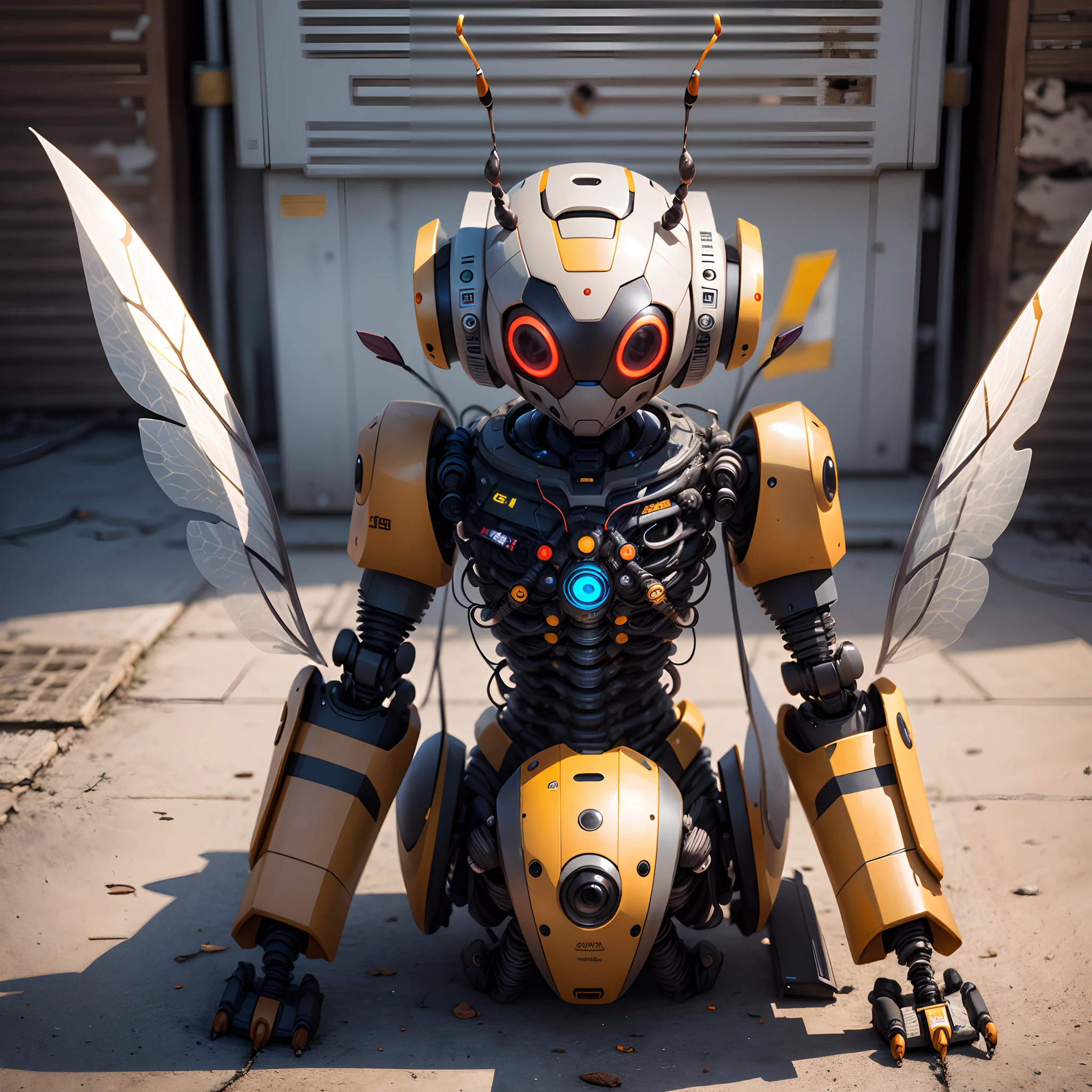 Robot insect in sound box