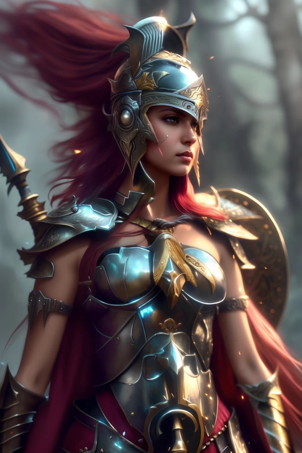 Una mujer con armadura con una espada y un casco, Hermosa guerrera, Guerrera, Una hermosa mujer guerrera, Mujer guerrera, elegant cinematic fantasy art, hermosa armadura, Detailed fantasy art, fantasy paladin woman, epic fantasy digital art style, Reina guerrera, Hermosa caballero femenina, detailed fantasy digital art, fantasy warrior, epic fantasy character art, Fantasy Woman, Chica guerrera