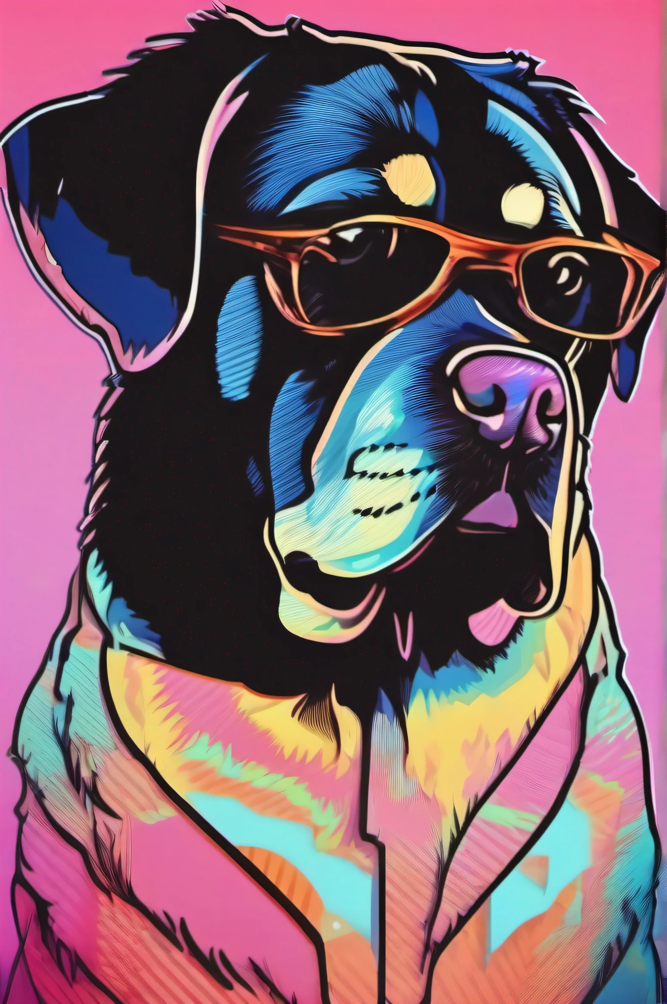 a silhouette design of a dog American , sunset design, t- shirt art, 3D vector art, cute and quirky, bright bold colorful., black background, watercolor effect, , digital painting, low-poly, soft lighting, bird's-eye view, isometric style, retro aesthetic, focused on the character, 4K resolution, photorealistic rendering, using Cinema 4D,front side