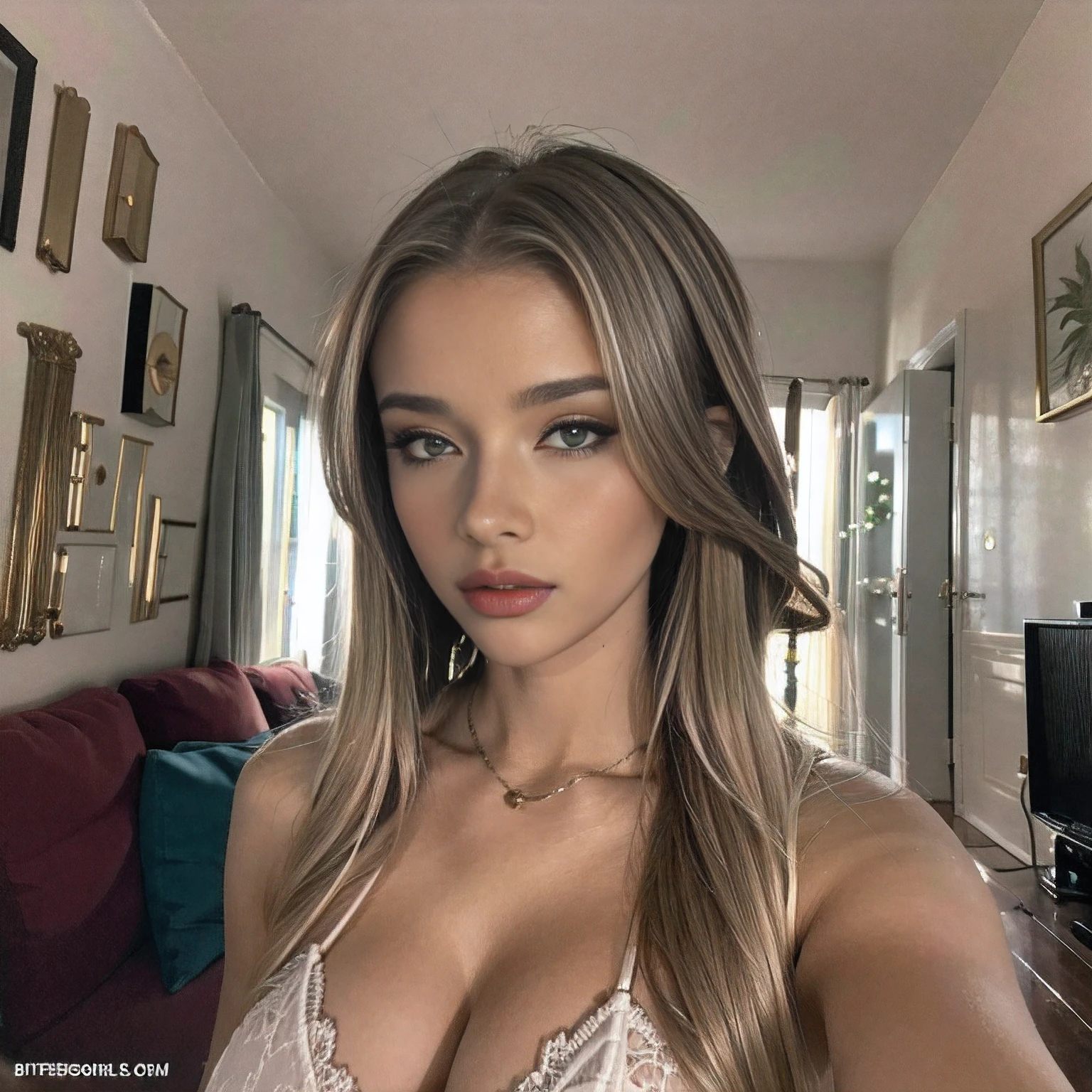 usando uma ligerie, no apartamento, mikayla demaiter