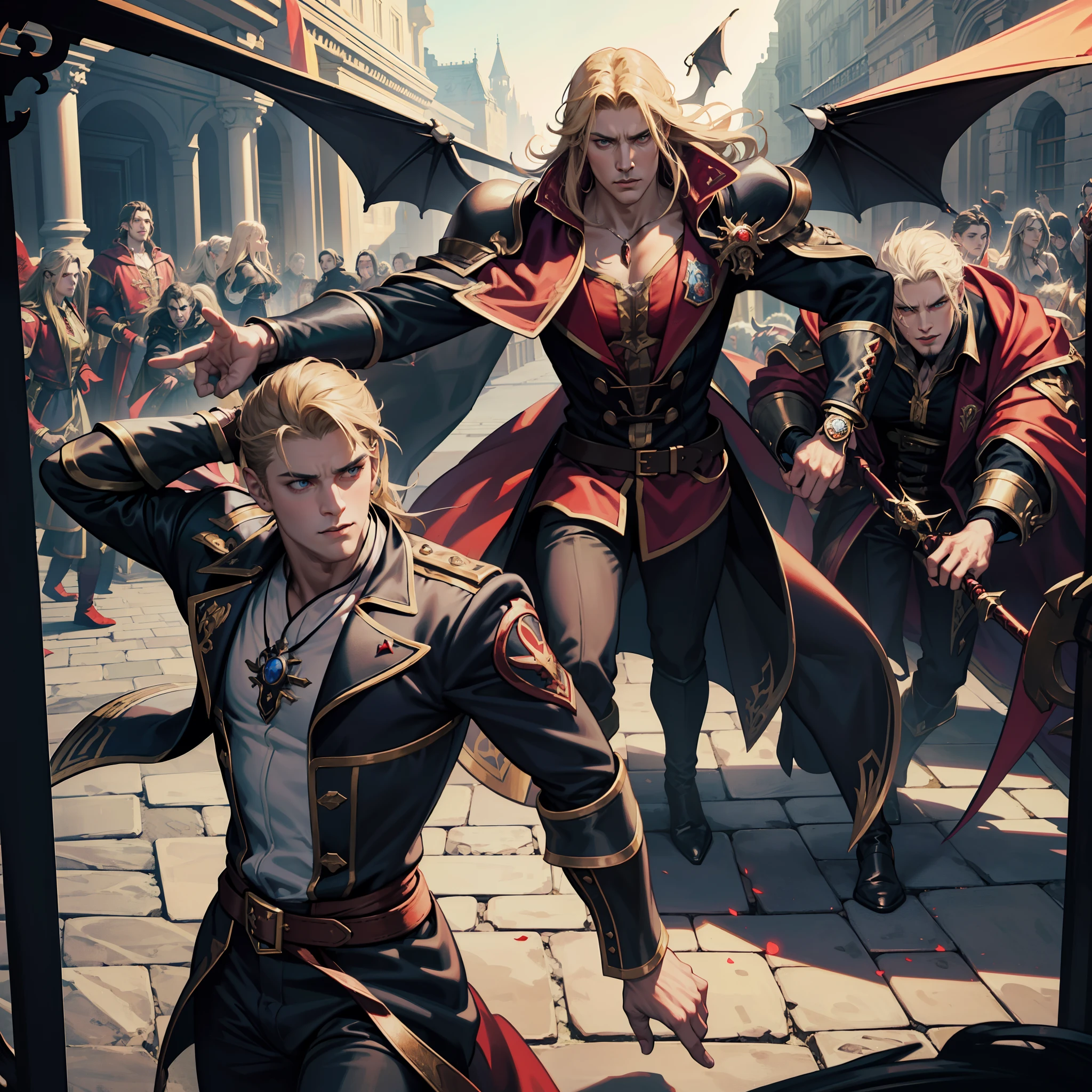 Castlevania Shadow Lord hyper realistic super detailed Dynamic shot masterpiece cinematic scene scenes movie Epic Legendary Lord Dracula leading troops armed with demons in hyper realistic combat super detailed faces