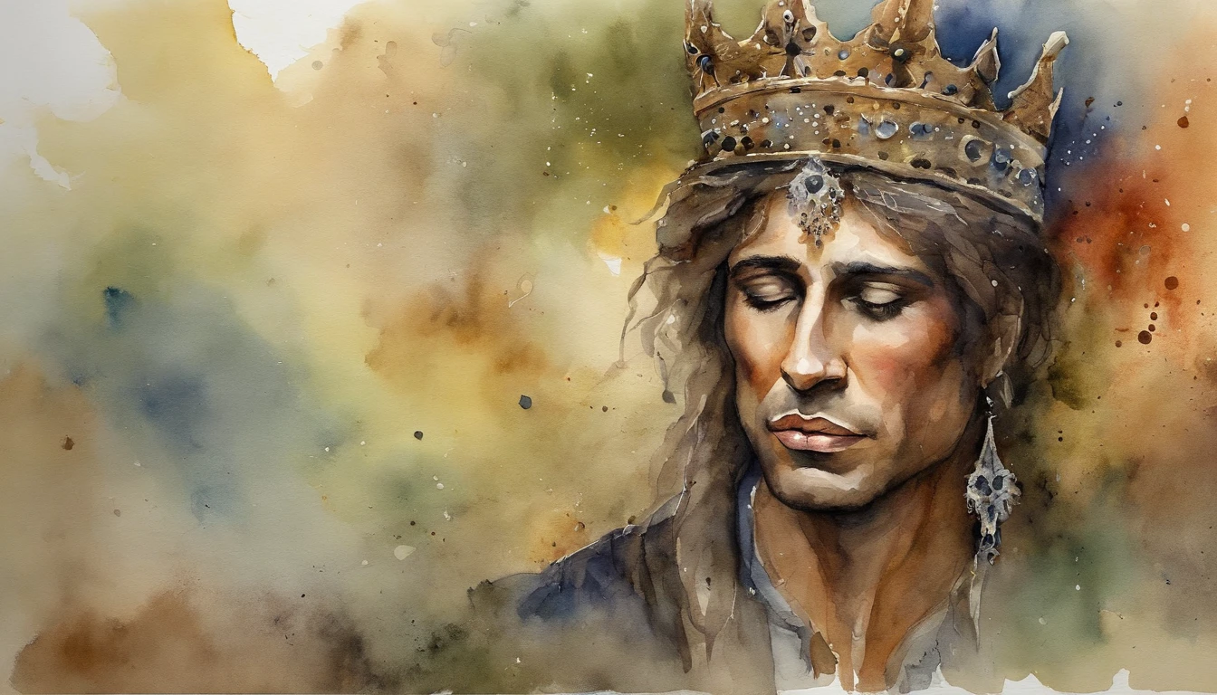 A sad and crying prince