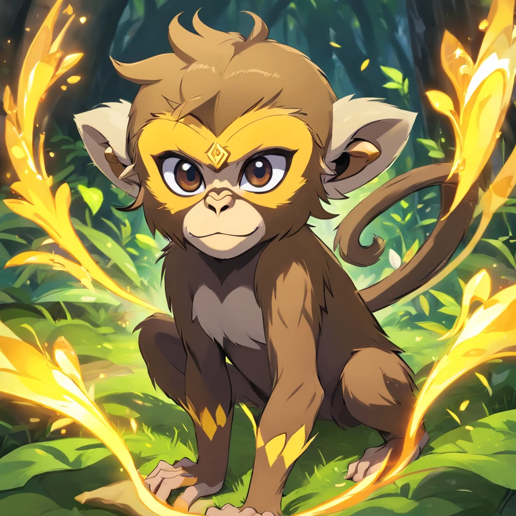 Langur Monkey, Amber, masterpiece, best quality