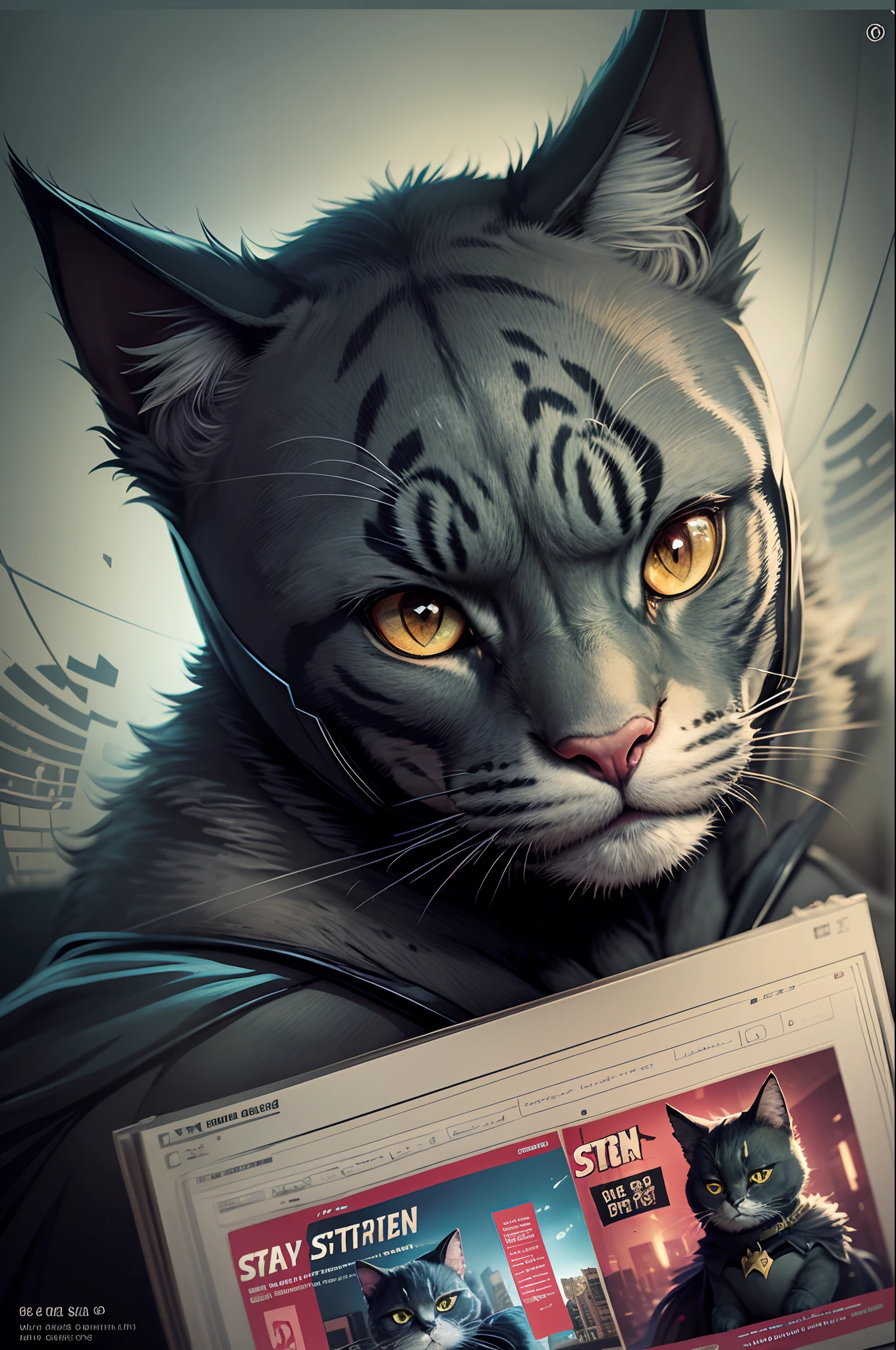 story about Batman and his feline friend, comic book style --auto --s2
