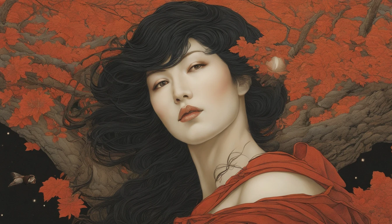 Deus criando o universo, Piece by Takato Yamamoto, nordic woman ,ultra realistic, Enquadrar a Rosto, octane rendering, altamente detalhado, trending on ArtStation, cosmico, simetria, piece of master