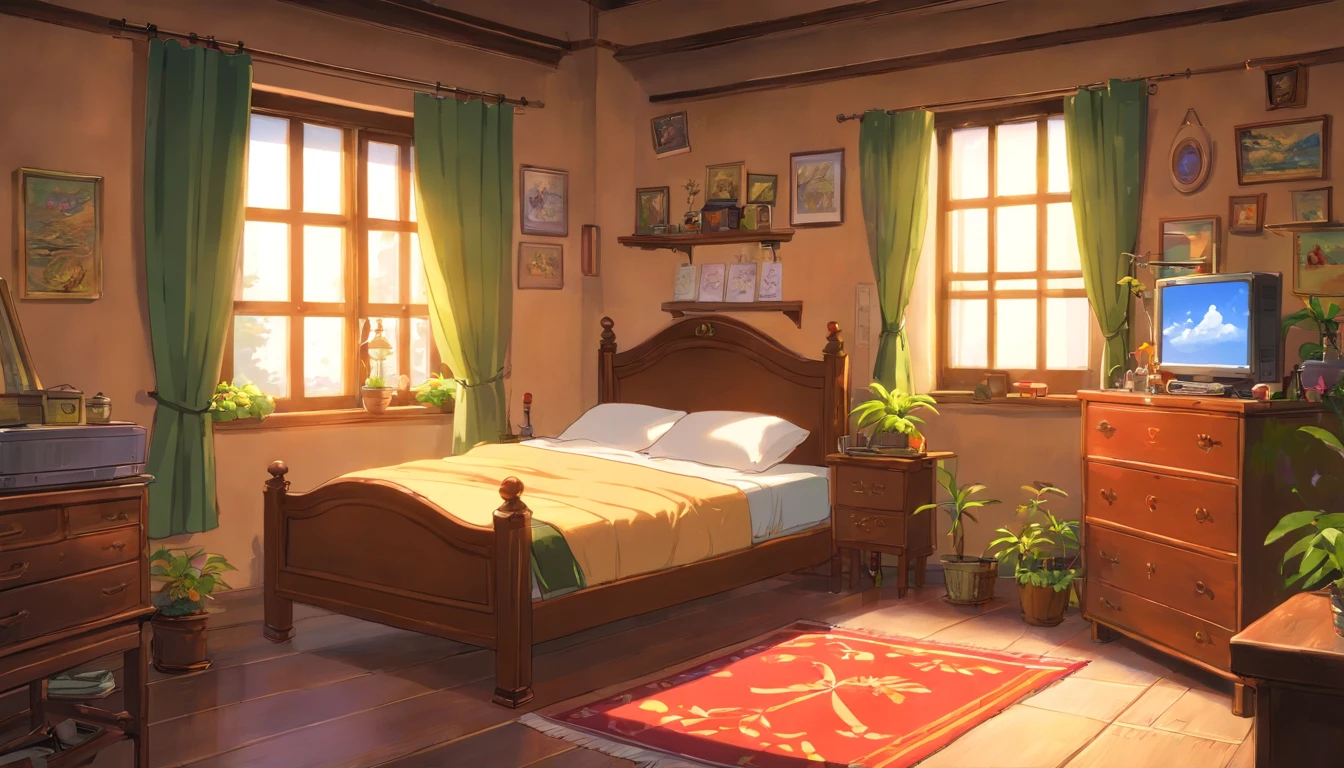 Urban Indoor,Room bedroom,a bed,Simple style