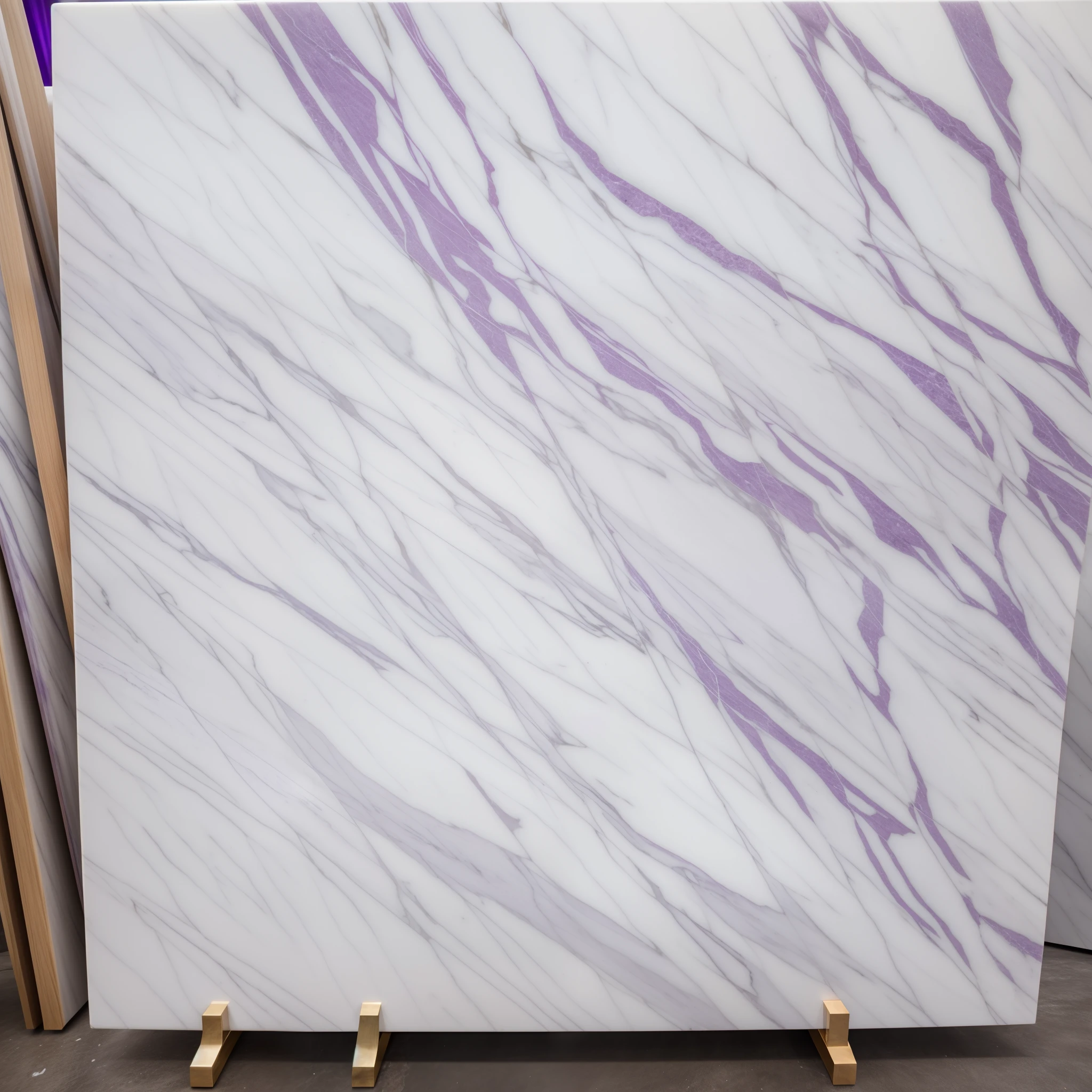 White marble with purple veins