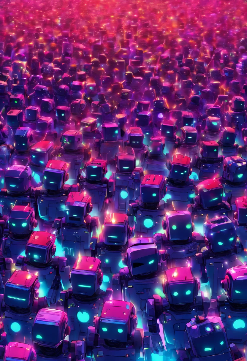 An army of hyper futuristic miniature robots, highly detailed and highly futuristic, highly detailed background, perfect masterpiece, high quality, high resolution