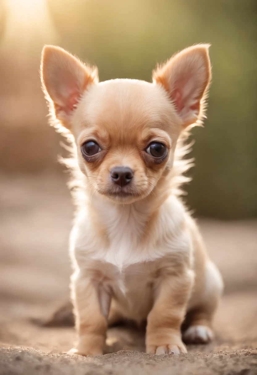 I want a happy family playing with chihuahua puppies, They are happy and have toys scattered around