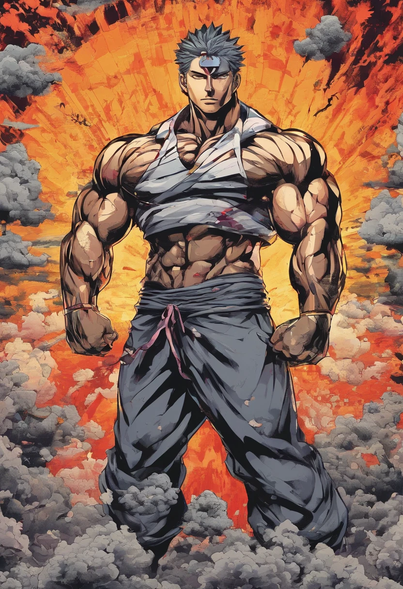 macho, cabelos pretos, stoic, sobrevivente, apocalipse zumbi, sobrancelhas franzidas ligeiramente, corpo muscular magro, dominante, alto, Handsome, tem uma arma de fogo