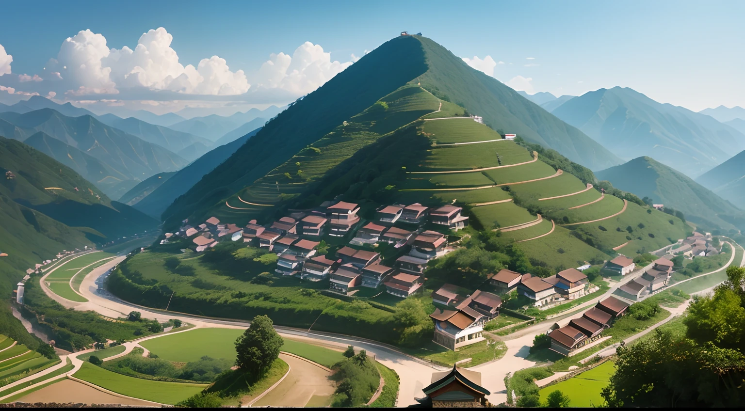 happy villagers, from a small village in the hills of China.