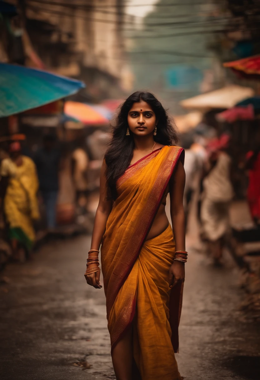 an naked indian girl in the middle of mumbai streets